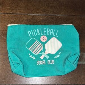 Small Pickleball Social Club Zipper Clutch carry bag
